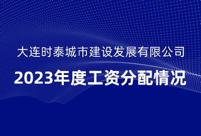 大連時泰城市建設發展有限公司2023年度工資分配情況 大連時泰城市建設發展有限公司2023年度工資分配情況